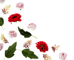 einstellen von Blumen und Blätter Ecke png