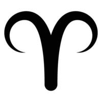 Aries zodiac symbol icon vector