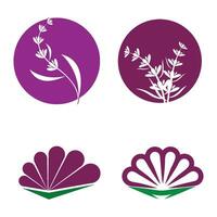 Fresco lavanda flor logo vector