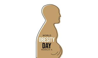 World Obesity day. background, banner, card, poster, template. Vector illustration.