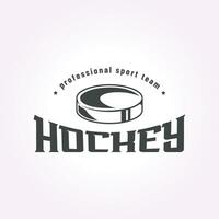 simple hockey icon logo design, hockey illustration vector template