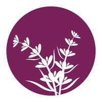 Fresco lavanda flor logo vector