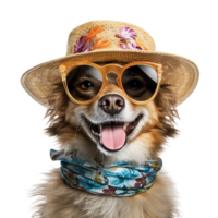 AI generated Headphones dog chihuahua headset png