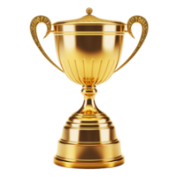 AI generated Gold trophy cup png