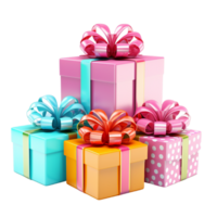 AI generated Birthday Gift Box png