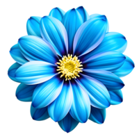 ai generiert Blau Blume isoliert auf transparent Hintergrund png