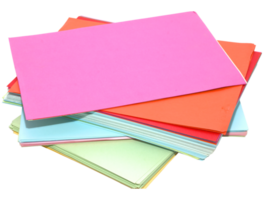 coloré papier carton feuilles png