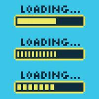 loading pixel bar vector