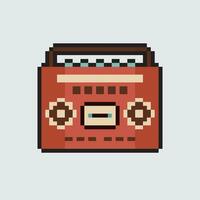 an old style radioe pixel art vector