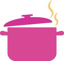 Boiling Pot with Open Lid Vector Illustration