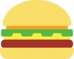 Cheese Beef Burger Vector Illustration