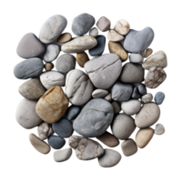 ai generado un circulo de rocas en un transparente antecedentes png