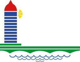 Light House Seaside Vector Illustration