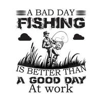 Fishing t shirt design vector