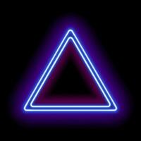 Neon abstract triangle. vector