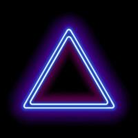 Neon abstract triangle. vector