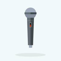 microphone with long shadow vector