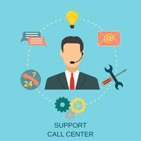 Technical support man operator vector