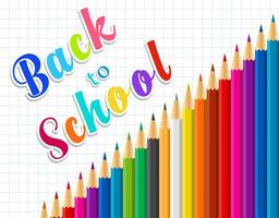 Back to school message on paper vector