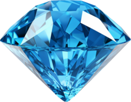 AI generated blue shiny clear diamond png