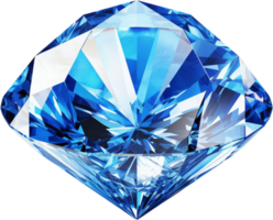 ai gegenereerd blauw glimmend Doorzichtig diamant png