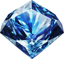 ai gerado azul brilhante Claro diamante png