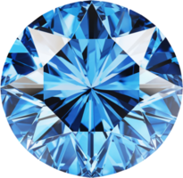 AI generated blue shiny clear diamond png