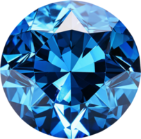 ai gerado azul brilhante Claro diamante png