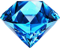 ai gegenereerd blauw glimmend Doorzichtig diamant png