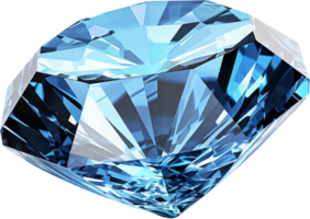 AI generated blue shiny clear diamond png