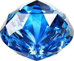 AI generated blue shiny clear diamond png