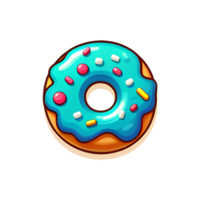 AI generated cartoon donut transparent background png