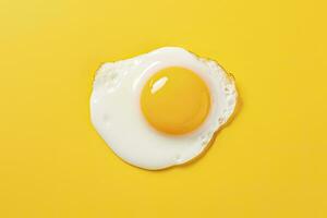 AI generated Fried egg on a yellow background. AI Generated photo