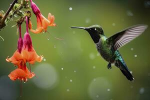 AI generated Hummingbird in Costa Rica. AI Generated. photo