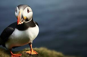 AI generated Atlantic Puffin Bird. AI Generated photo