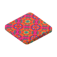 a colorful square tile with a pattern on it png