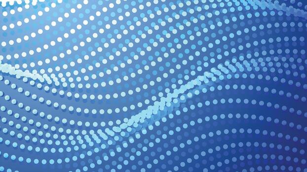 abstract background with dots wavy pattern on blue color gradient vector