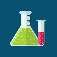 test tube flat icon vector