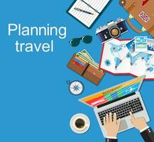 Banner Travel planning. vector