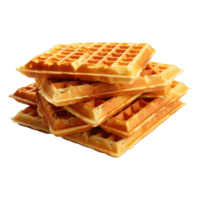 ai gerado waffles estão pronto para estar servido png