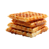 ai gerado waffles estão pronto para estar servido png