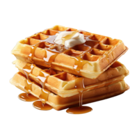 ai gerado waffles estão pronto para estar servido png