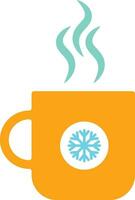 Winter Mug for Drinks Vector Illustration