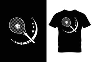 Unique Tennis logo vector. Tennis t-shirt design template. vector