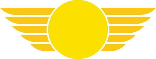 Wing Circle Outline Vector Illustration