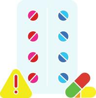 Adverse Drug Reaction without Outline Vector Illustration