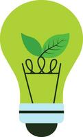Green Nature Concept Bulb Vector Illustration