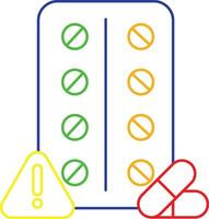 Adverse Drug Reaction Outline Vector Illustration