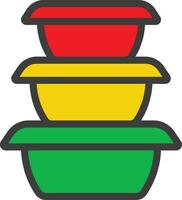 Combined Food Container Vector Illustration