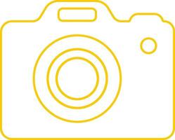 Camera DSLR Outline Vector Illustration